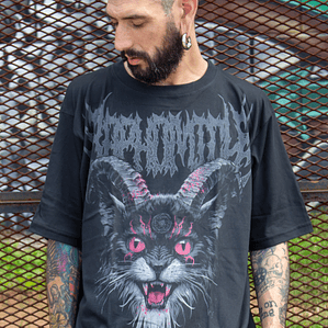 Remera Oversize Premium Baphomich.