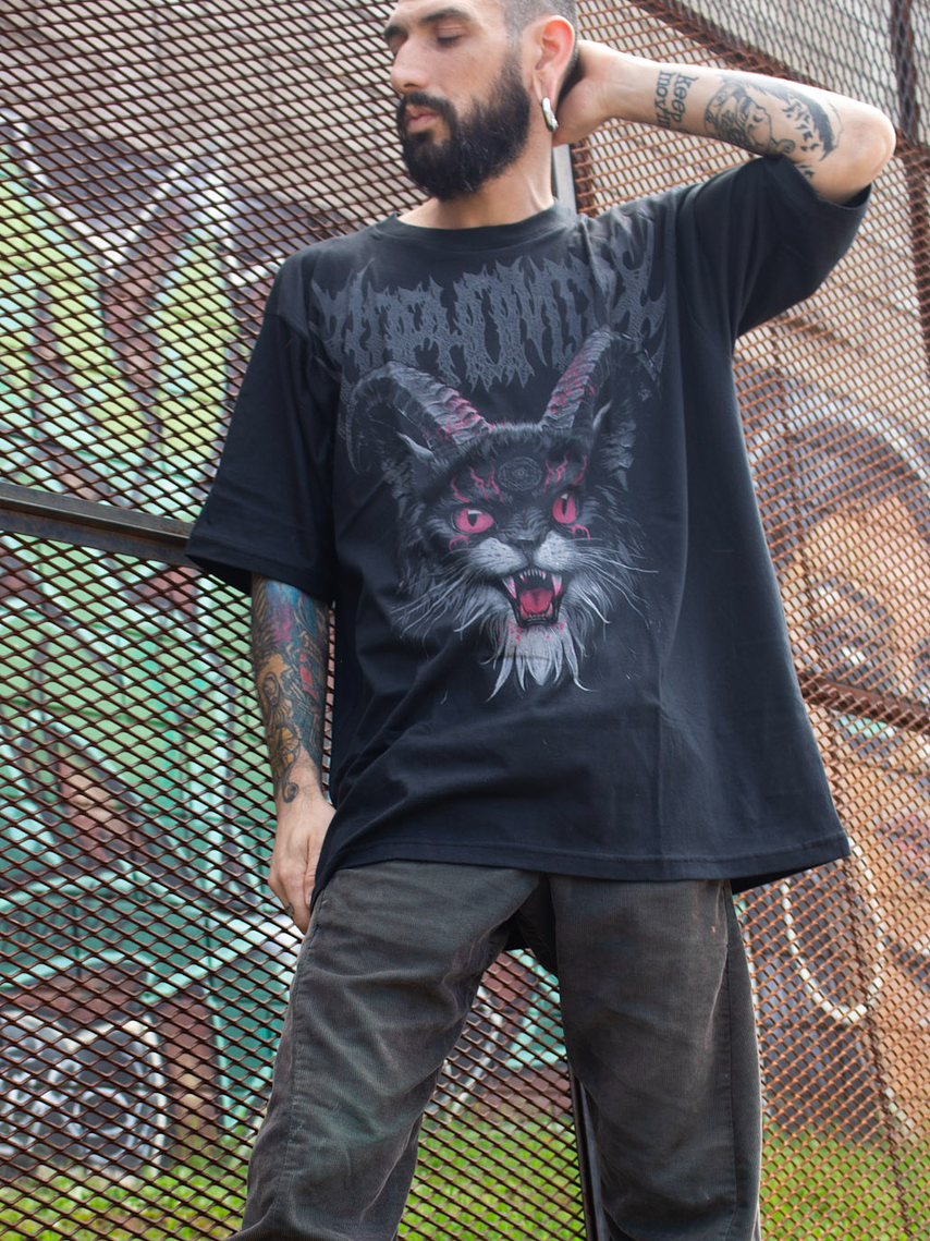 Remera Oversize Premium Baphomich. 2