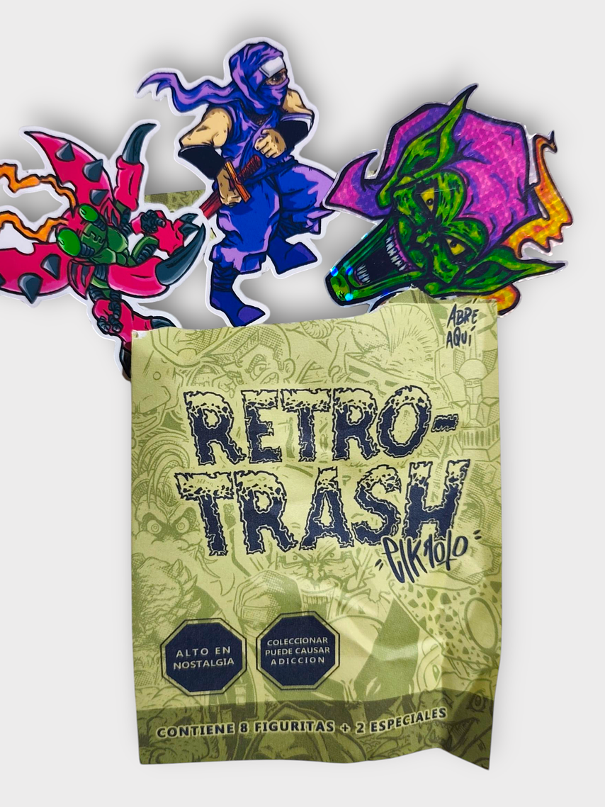 Sobre Retro Trash de Stickers set x 8 unidades 2