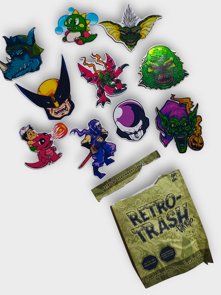 Sobre Retro Trash de Stickers set x 8 unidades 7