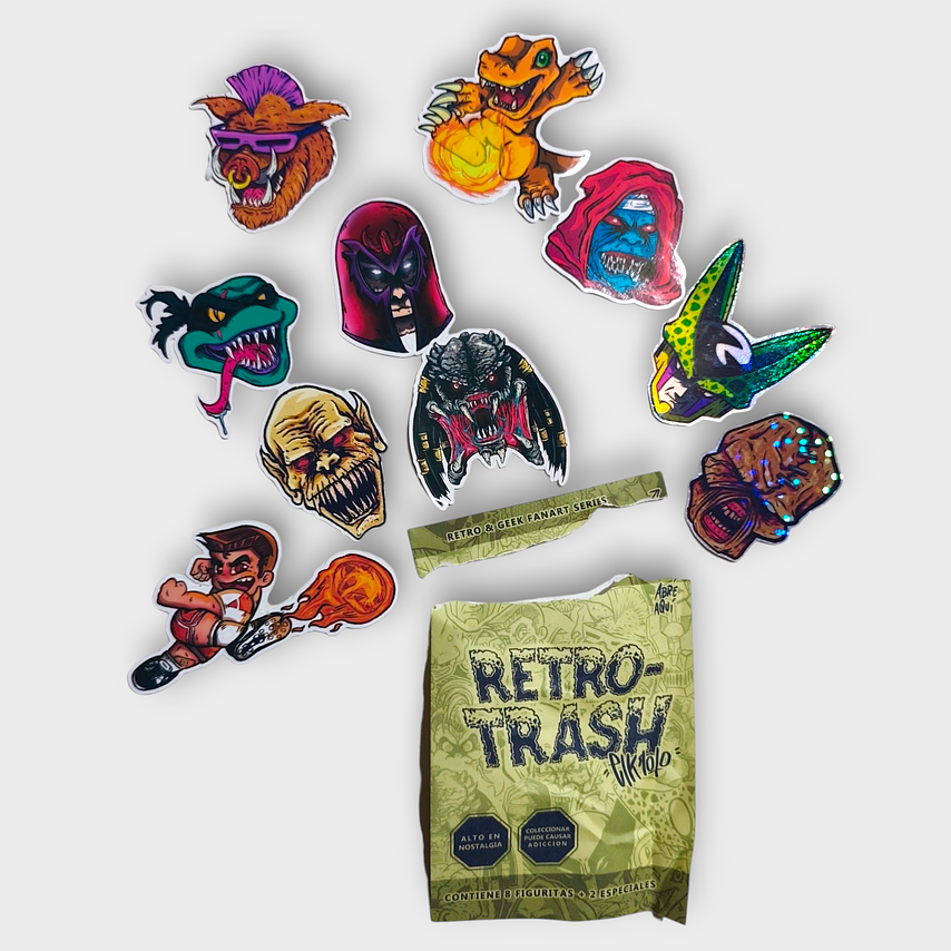 Sobre Retro Trash de Stickers set x 8 unidades 5