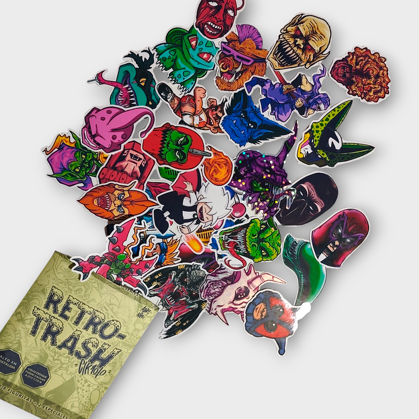 Sobre Retro Trash de Stickers set x 8 unidades 4