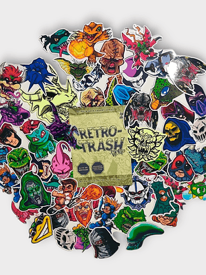 Sobre Retro Trash de Stickers set x 8 unidades