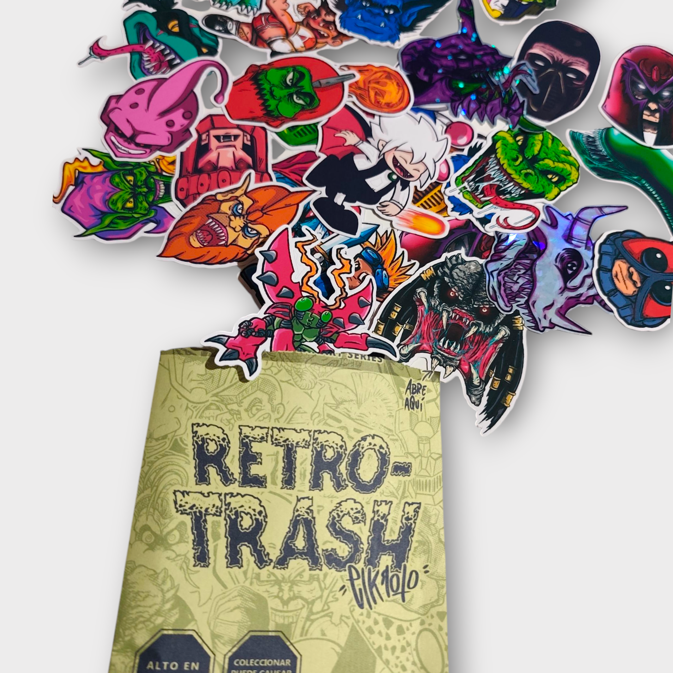 Sobre Retro Trash de Stickers set x 8 unidades 3