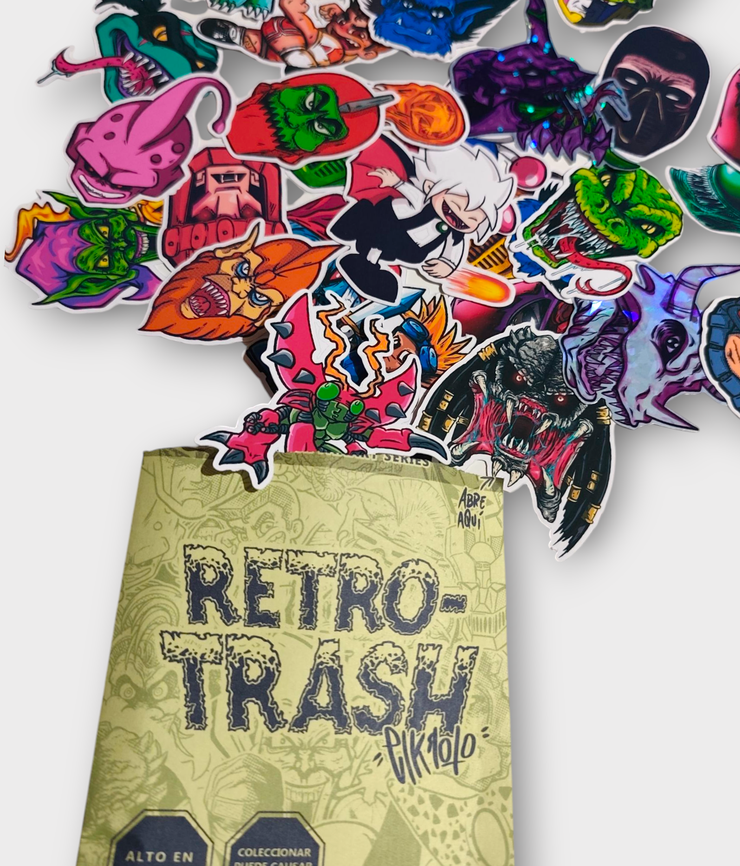 Sobre Retro Trash de Stickers set x 8 unidades 3