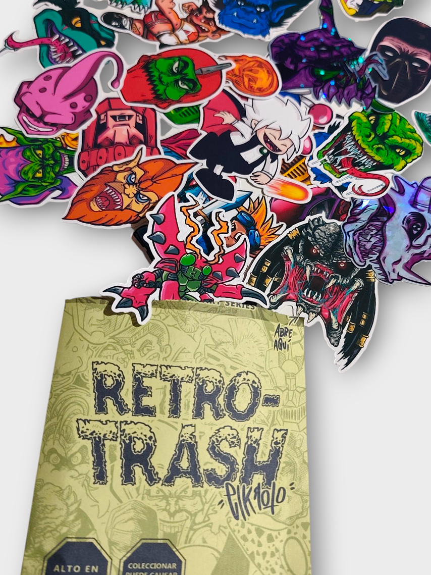 Sobre Retro Trash de Stickers set x 8 unidades 3