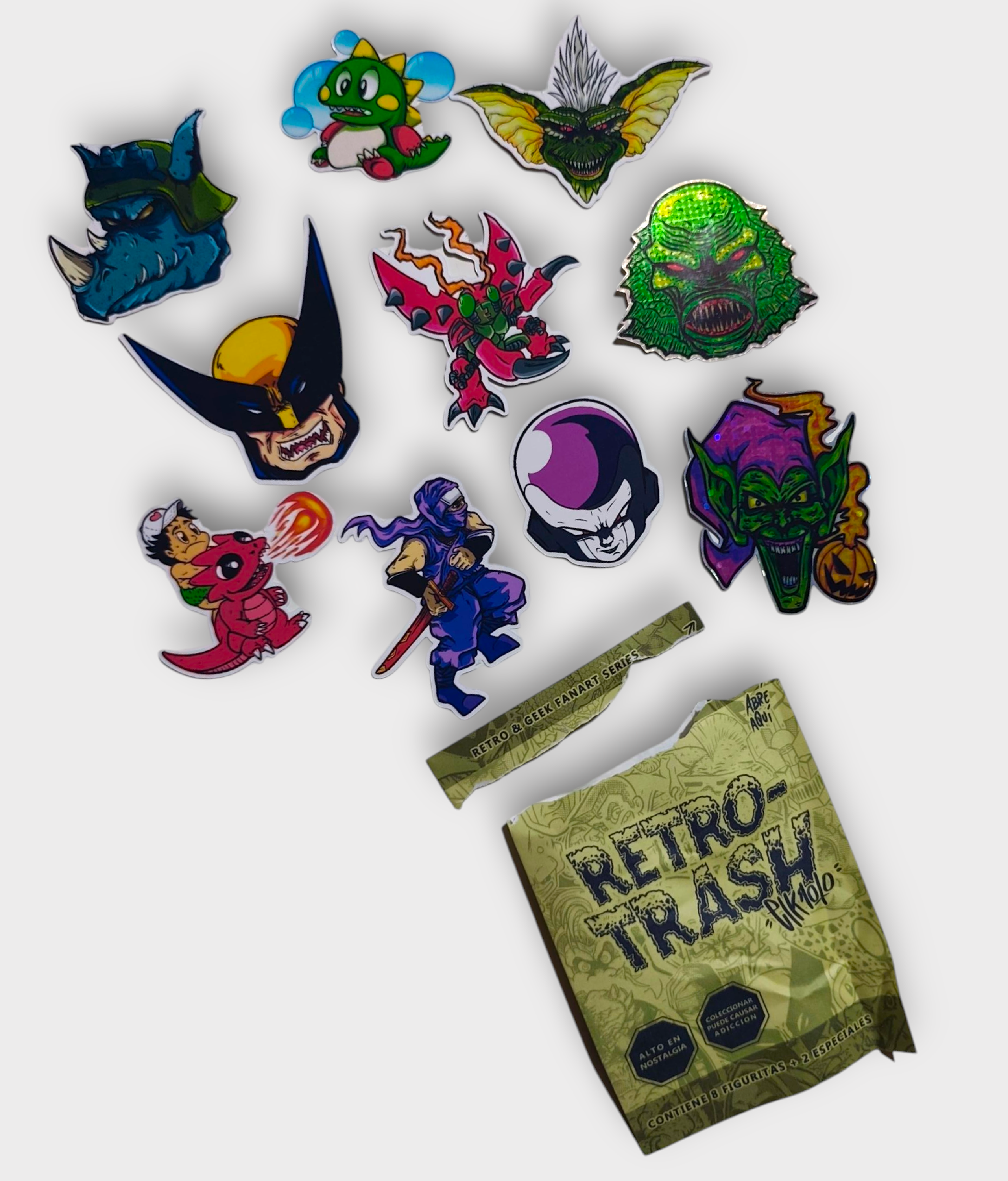 Sobre Retro Trash de Stickers x 3 sobres. 7