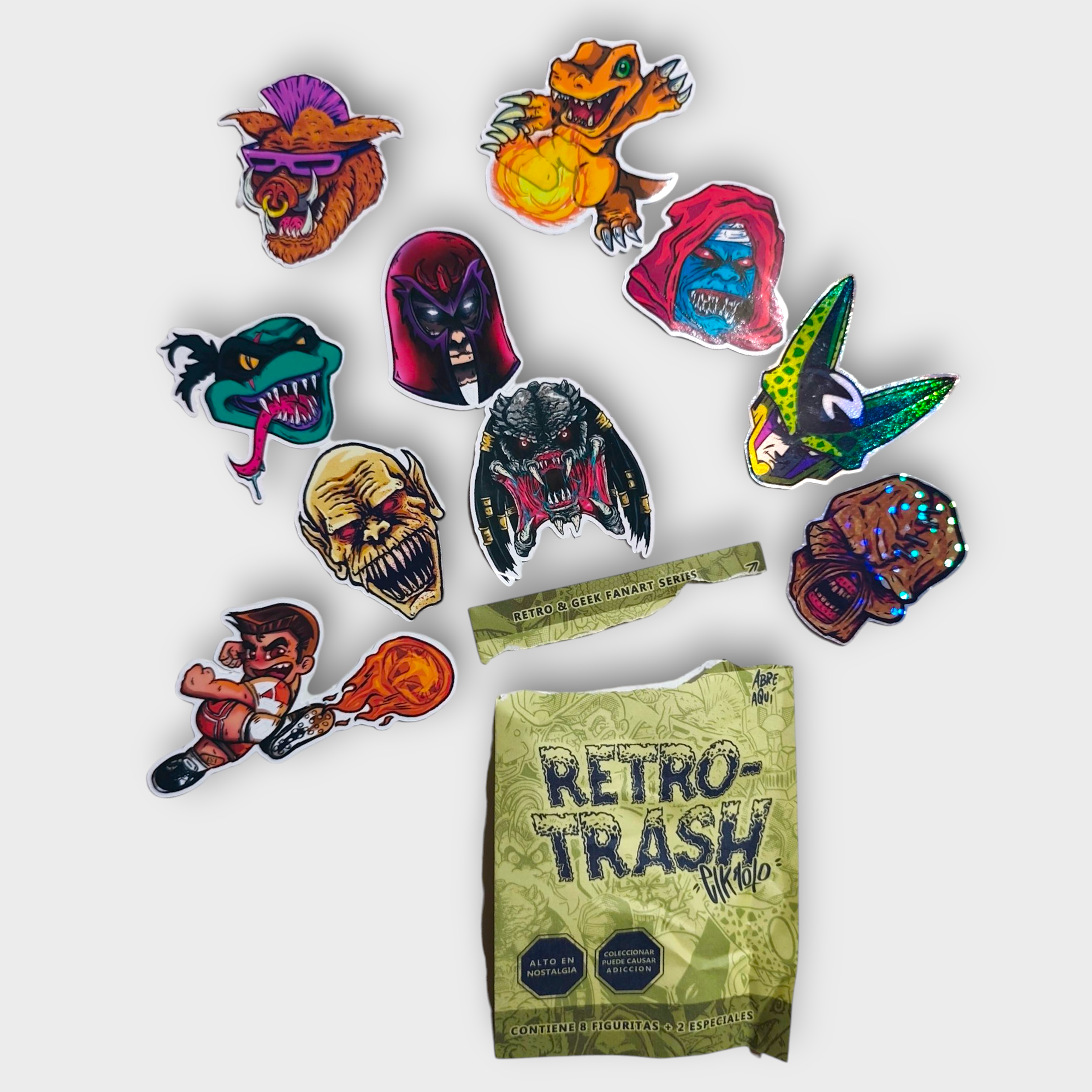 Sobre Retro Trash de Stickers x 3 sobres. 6