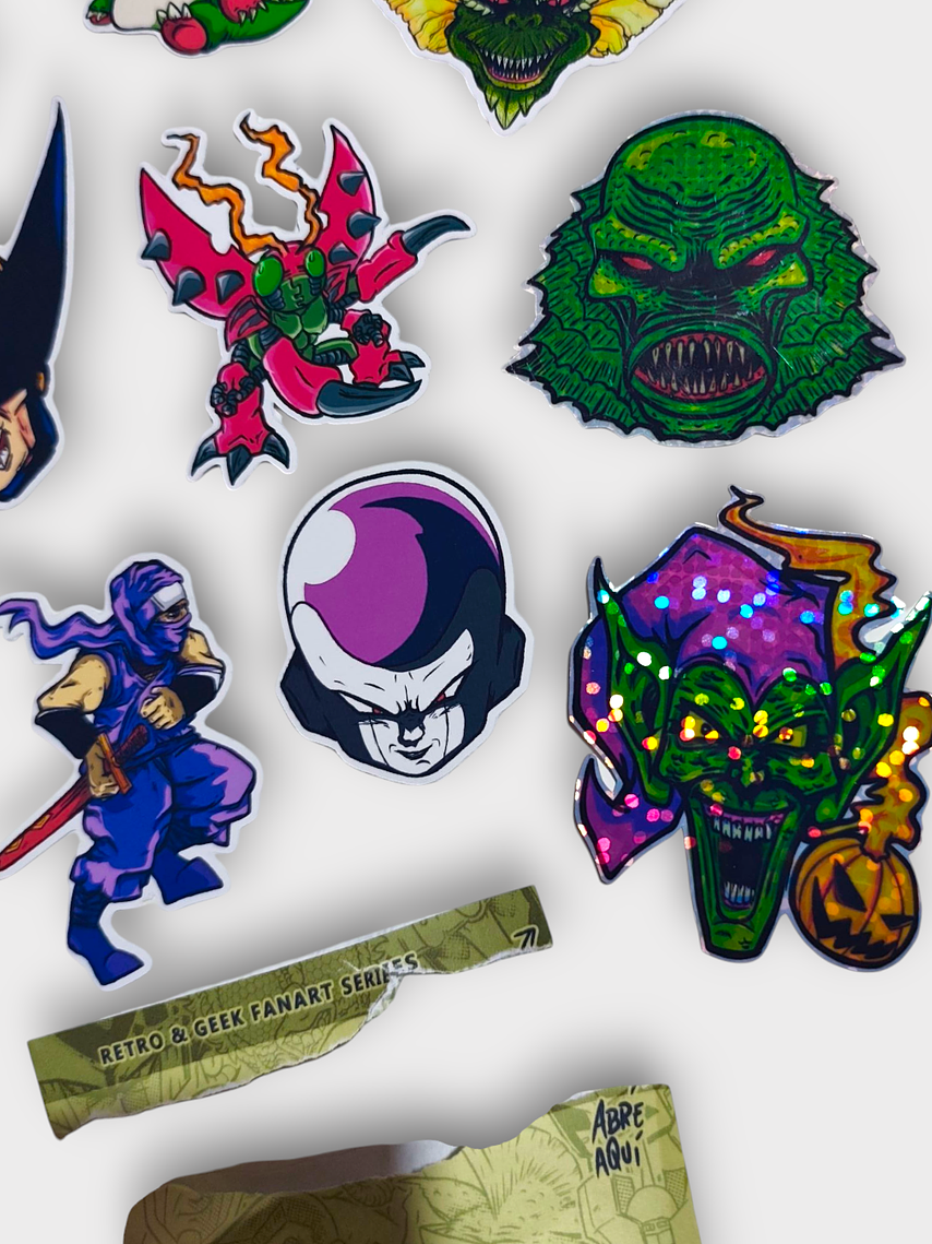 Sobre Retro Trash de Stickers x 3 sobres. 8