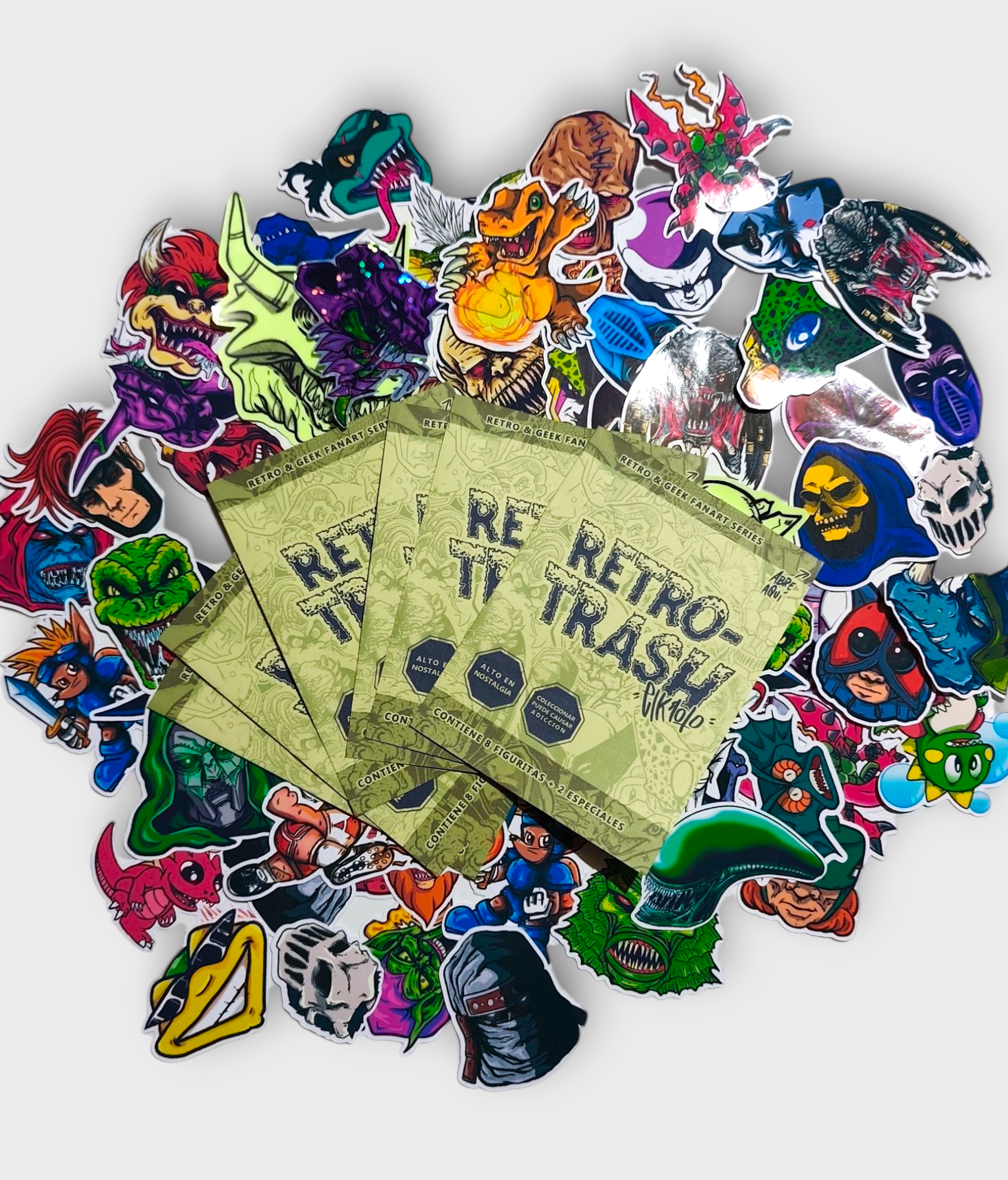 Sobre Retro Trash de Stickers x 3 sobres. 13