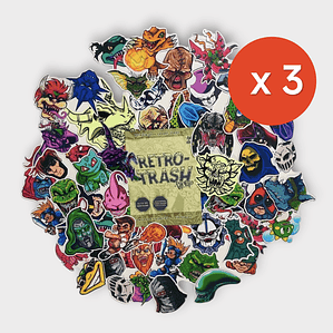 Sobre Retro Trash de Stickers x 3 sobres.