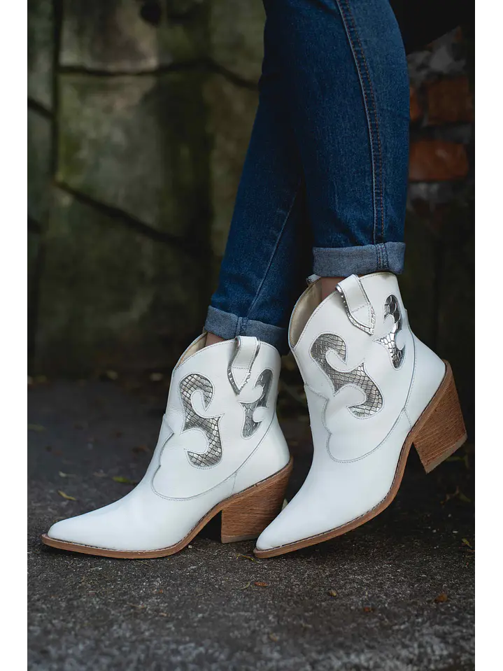 Botin Moss Blanco Plata 2