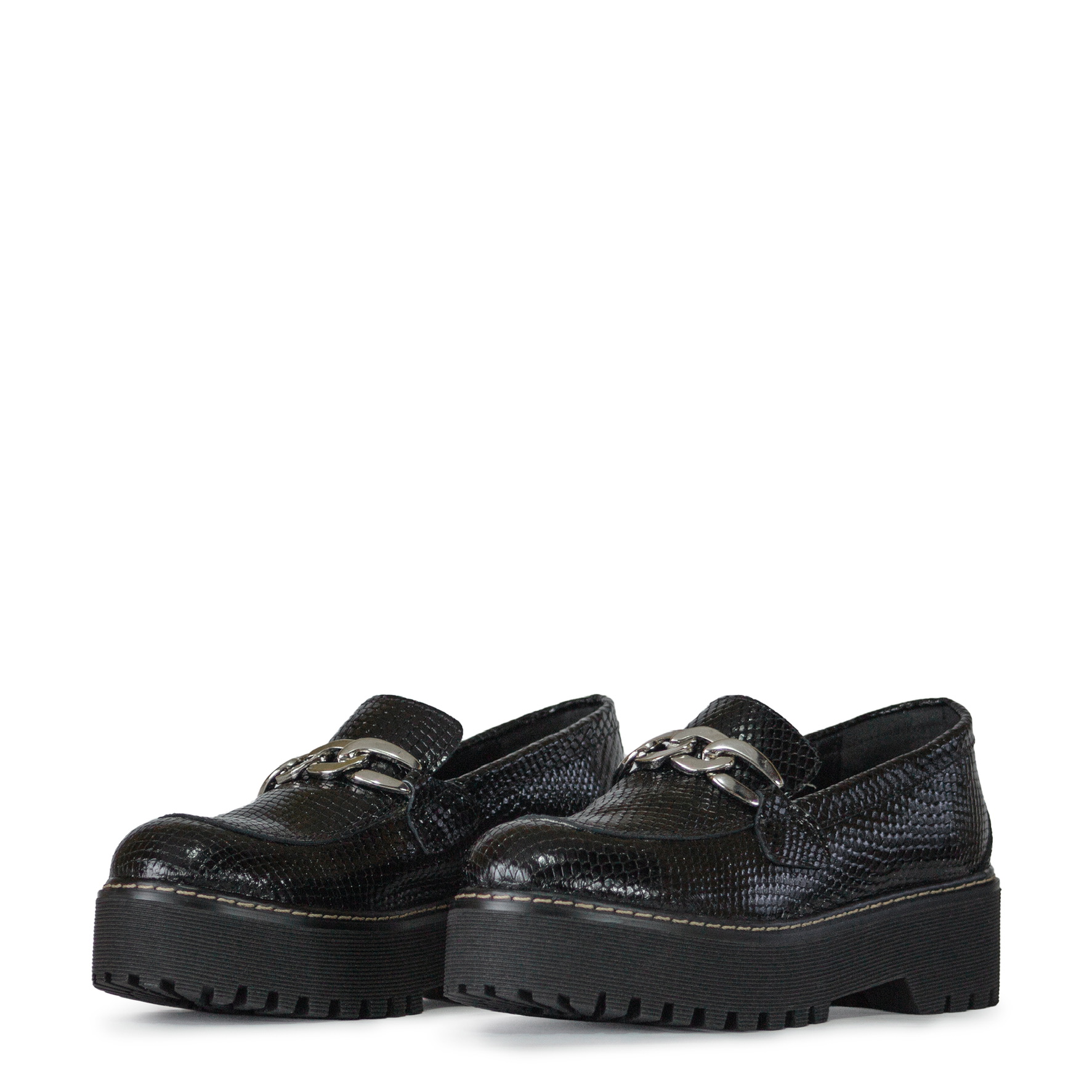 Zapatón Romina piton charol