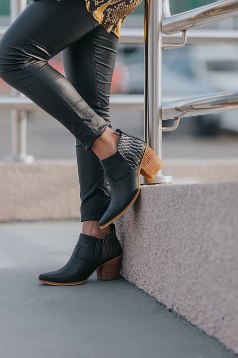 Santa Fe charol piton negro /piton plata 