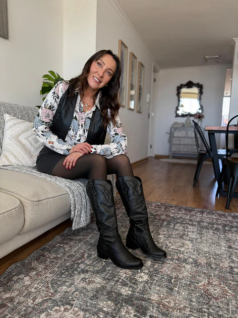  Bota Florencia negro/ caimán 