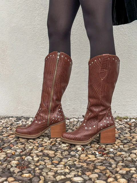 BORDEAUX CAIMAN MARRON