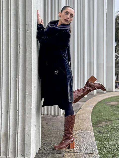 BORDEAUX CAIMAN MARRON