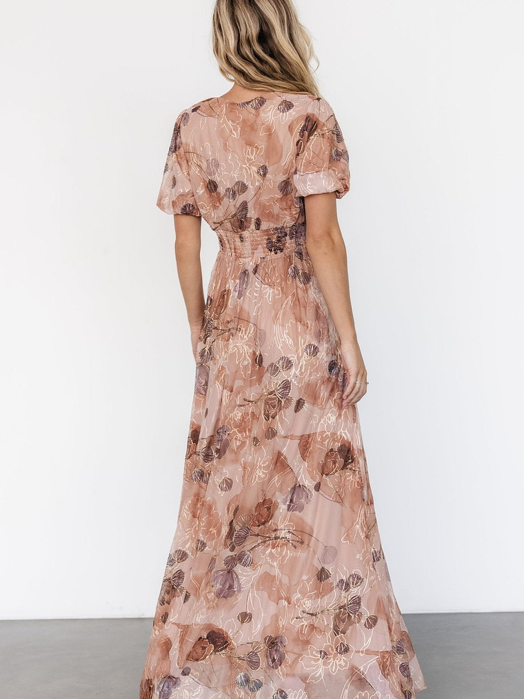 Ardley Maxi Dress | Taupe Floral 4
