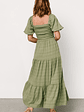 Amaya Smocked Dress | Green - thumbnail 4