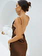Amber Glow Maxi Dress Brown - thumbnail 8