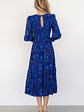 Andersen Smocked Midi Dress | Cobalt Floral - thumbnail 4