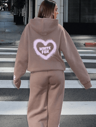 11th Street City Girl At Heart Oversized Hoodie Cinnamon Bun