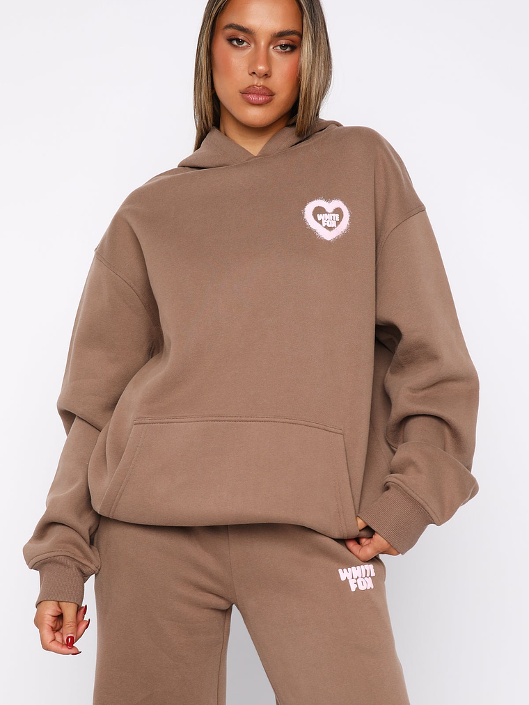 11th Street City Girl At Heart Oversized Hoodie Cinnamon Bun 2