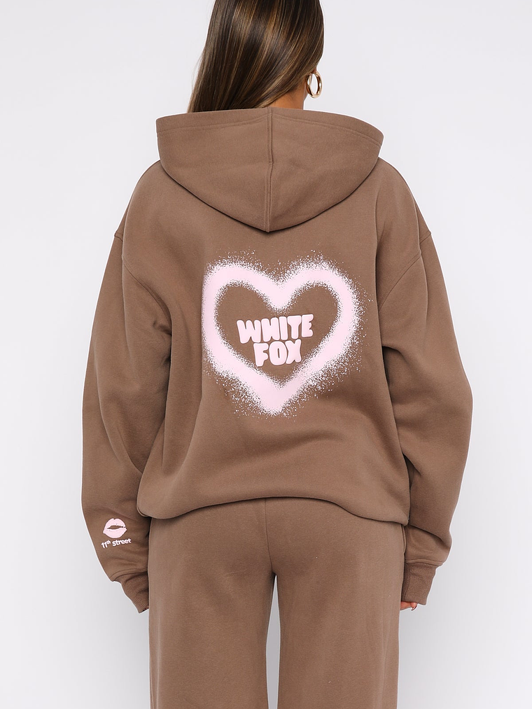 11th Street City Girl At Heart Oversized Hoodie Cinnamon Bun 4