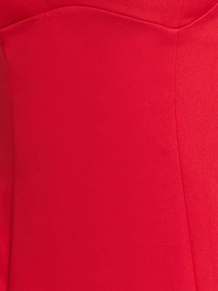 Aretha Mini Dress - Corset Panel Dress in Red 7