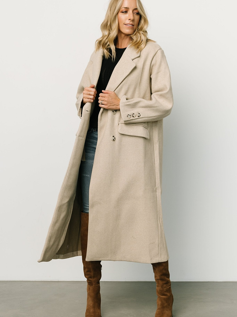 Anderson Double Breasted Coat | Natural 7