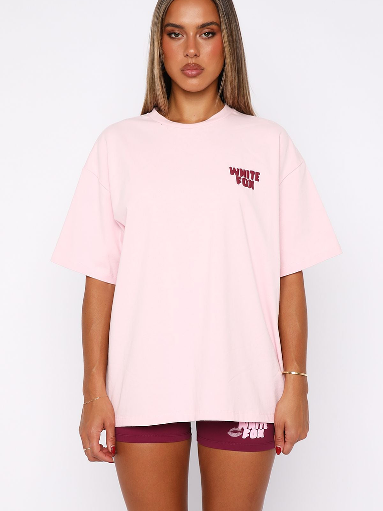 11th Street City Girl At Heart Oversized Tee Strawberry Whip 2