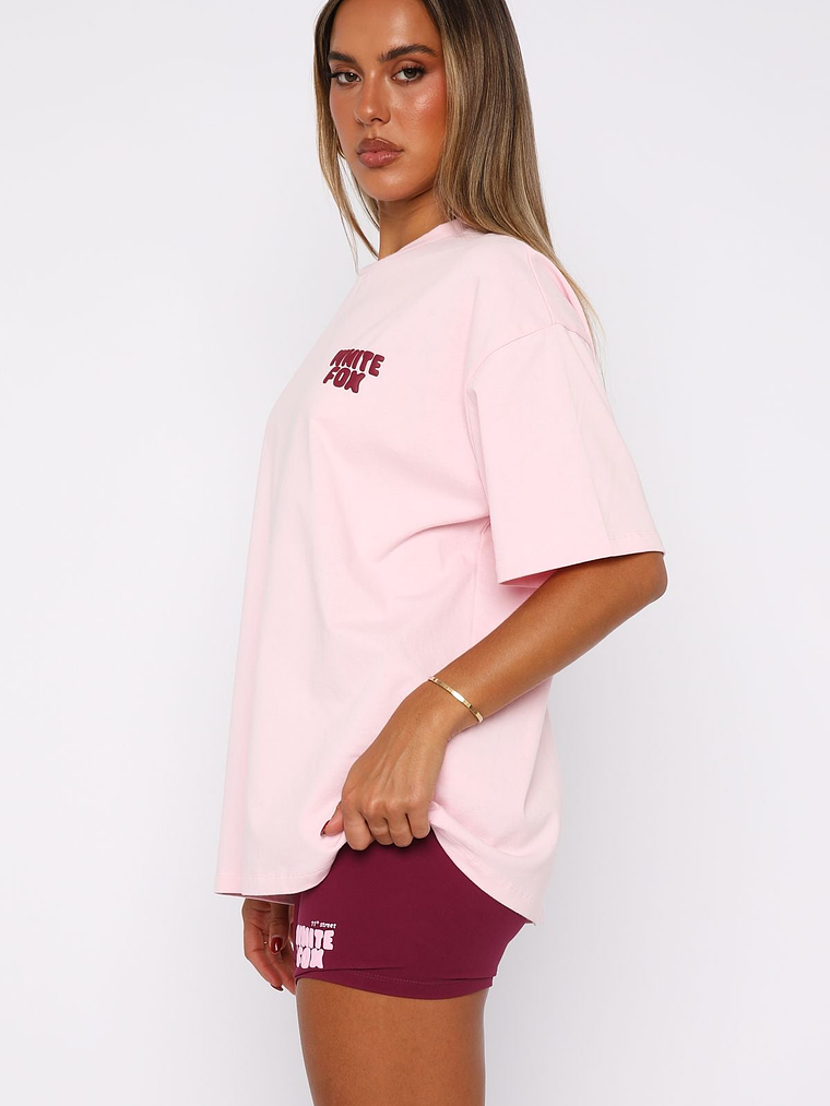 11th Street City Girl At Heart Oversized Tee Strawberry Whip 3