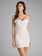 Aria Lace Rosette Trim Corset Mini Dress - thumbnail 1