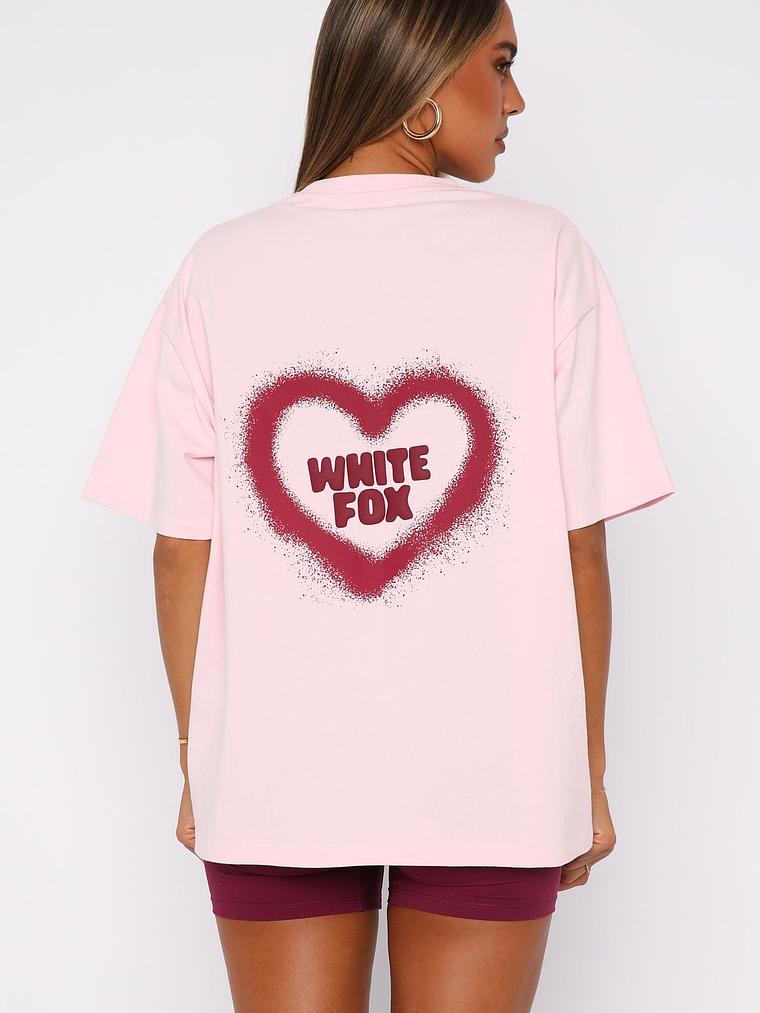 11th Street City Girl At Heart Oversized Tee Strawberry Whip 4