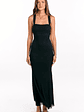 Amberley Black Mesh Formal Maxi Dress - thumbnail 3