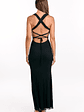 Amberley Black Mesh Formal Maxi Dress - thumbnail 5