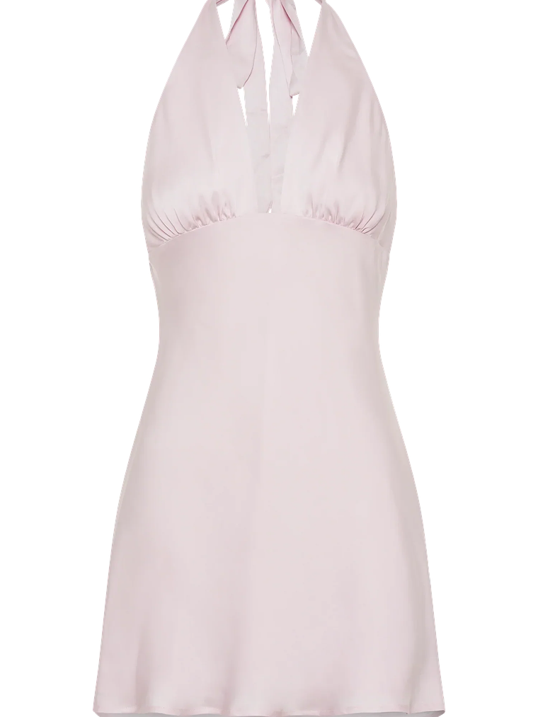 Aimee Halter Mini Dress - Fairy Floss Pink 8