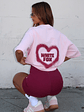 11th Street City Girl At Heart Oversized Tee Strawberry Whip - thumbnail 6