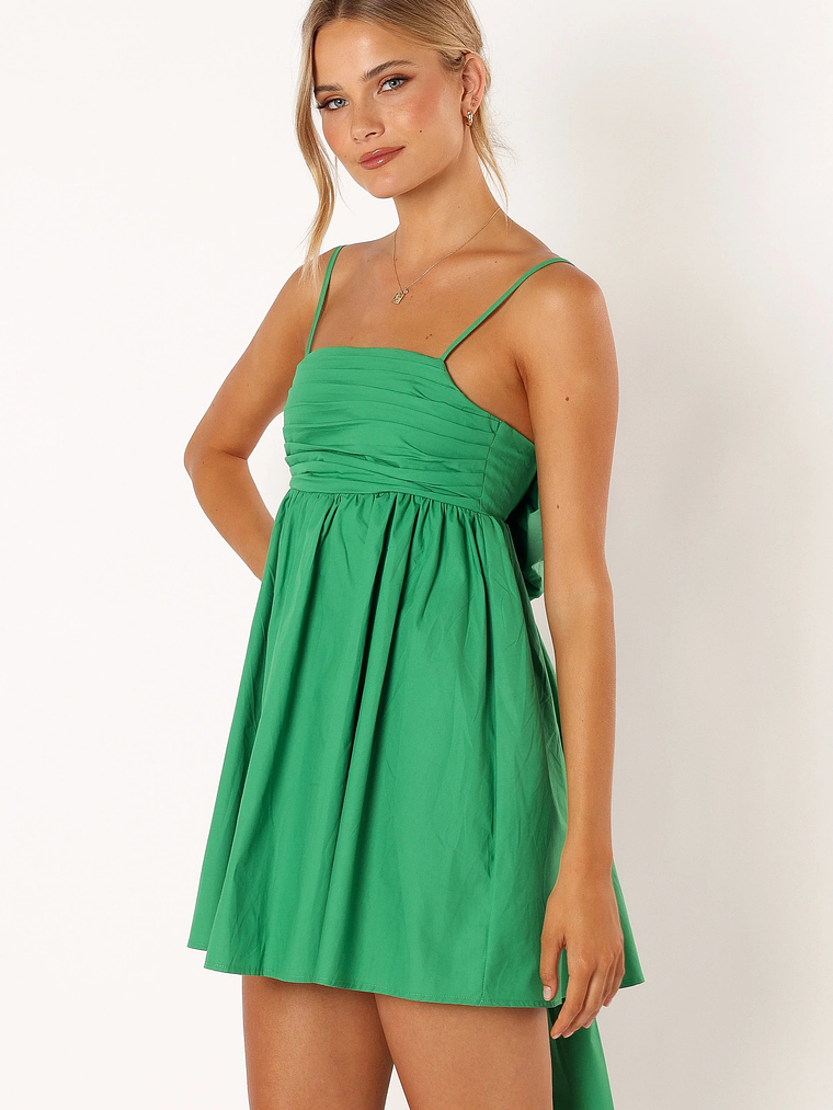 Alice Bow Back Mini Dress - Green 3