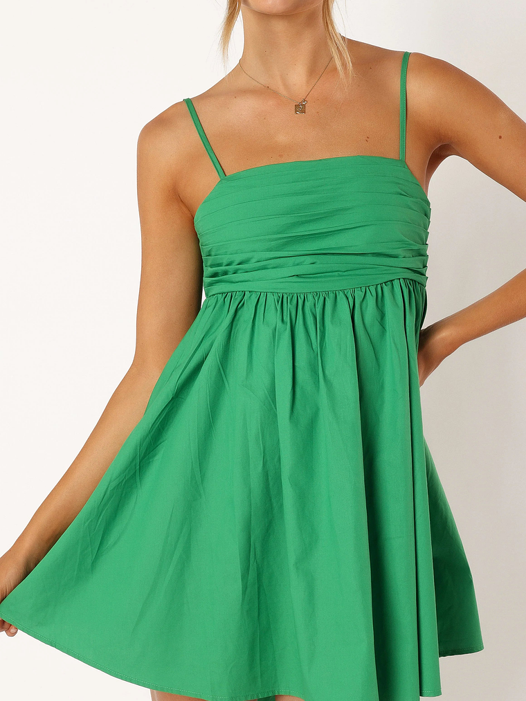 Alice Bow Back Mini Dress - Green 7