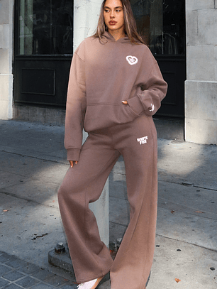11th Street City Girl At Heart Wide Leg Sweatpants Cinnamon Bun