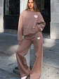 11th Street City Girl At Heart Wide Leg Sweatpants Cinnamon Bun - thumbnail 1