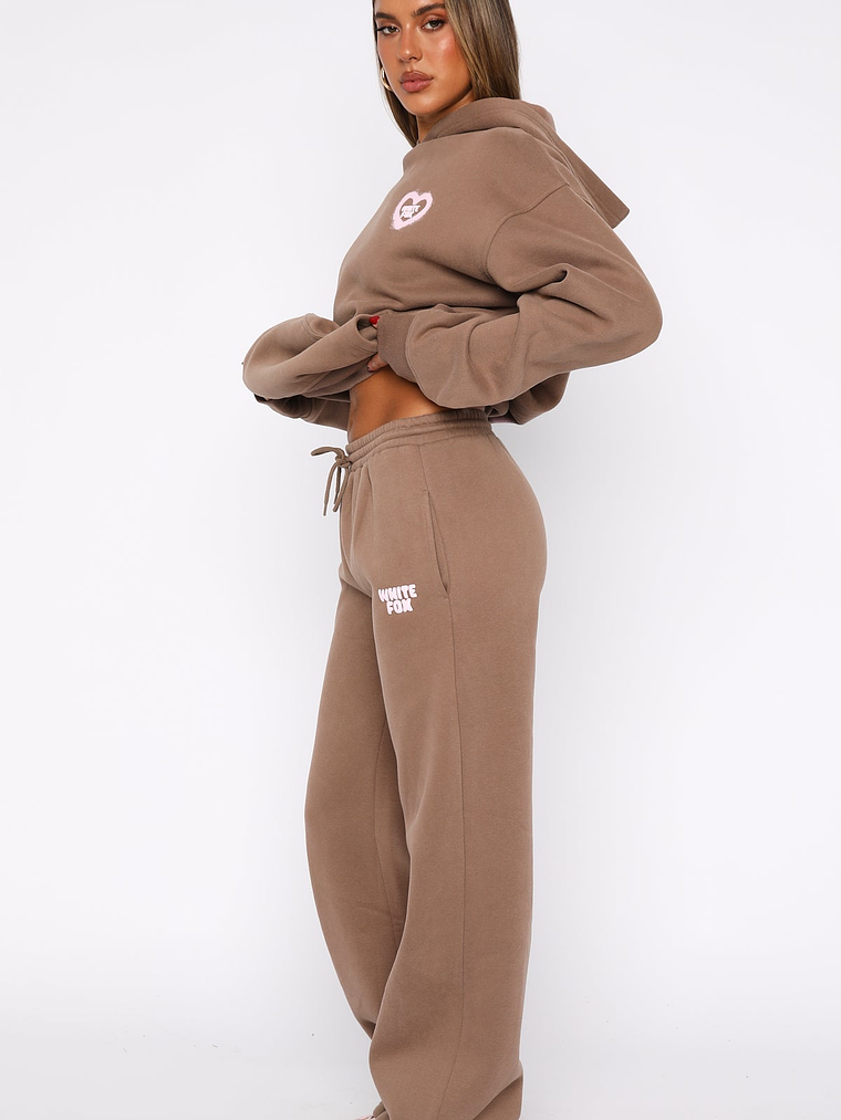 11th Street City Girl At Heart Wide Leg Sweatpants Cinnamon Bun 3