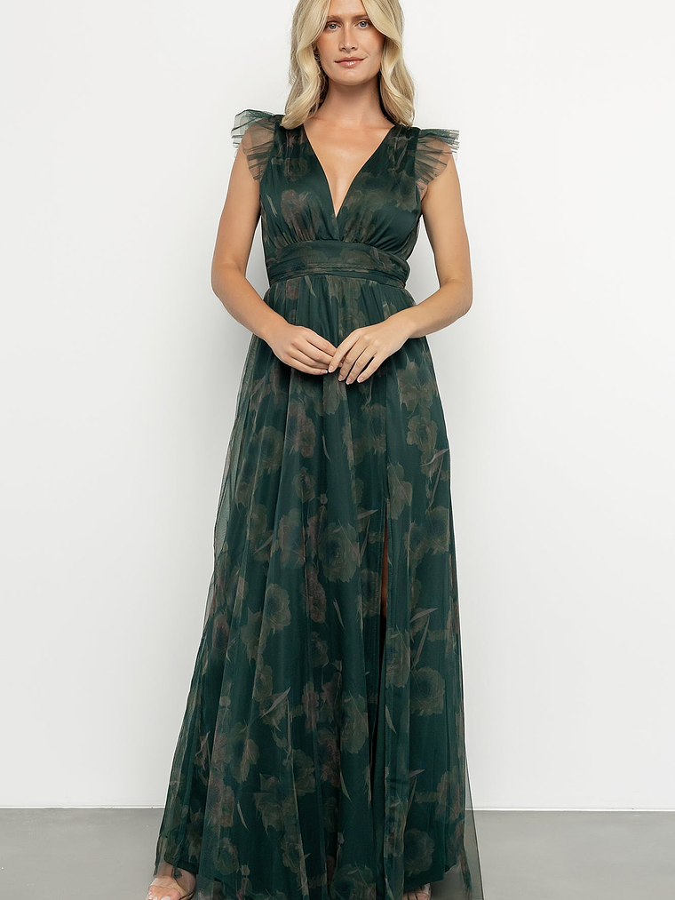 Adelyn Maxi Dress | Green Floral 1