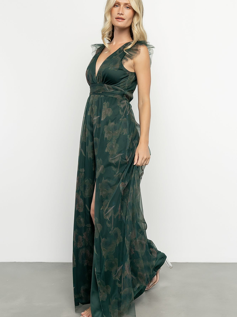 Adelyn Maxi Dress | Green Floral 3