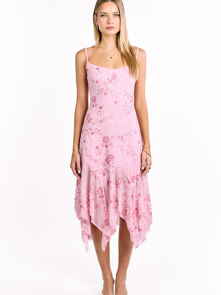 Another World Pink Sequin Midi Dress 2