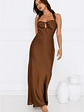 Ambiance Of The Night Halter Satin Maxi Dress - thumbnail 3