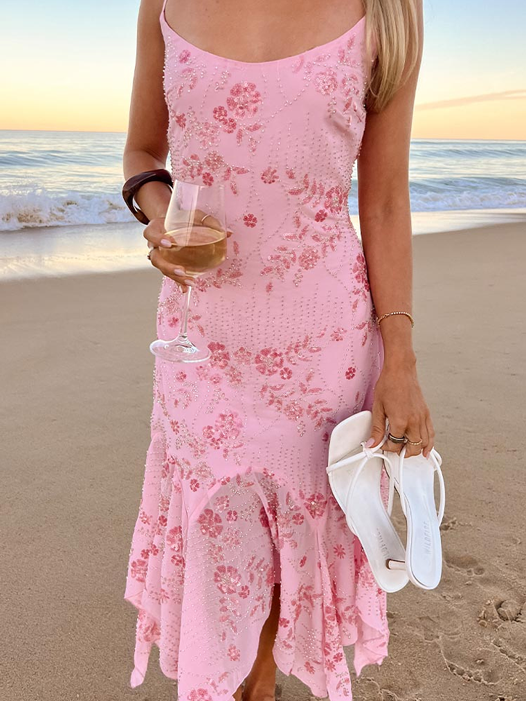 Another World Pink Sequin Midi Dress 9