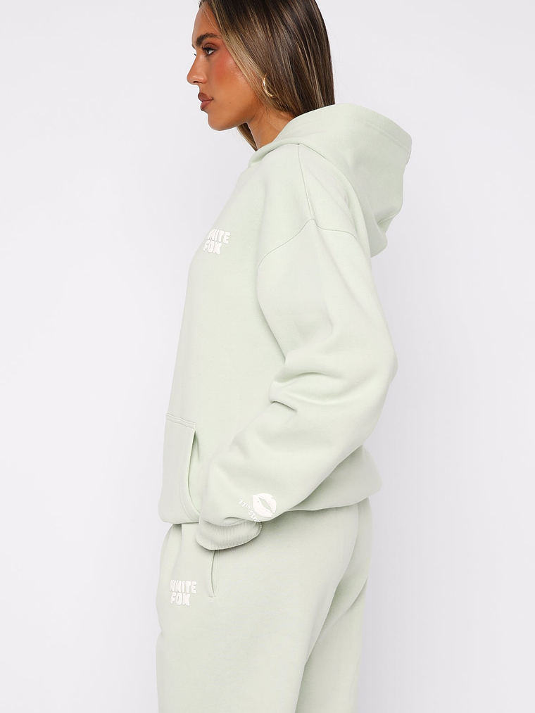 11th Street Keeping It Real Oversized Hoodie Iced Matcha 3