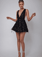 Ariana Sequin Party Mini Dress Black - thumbnail 3